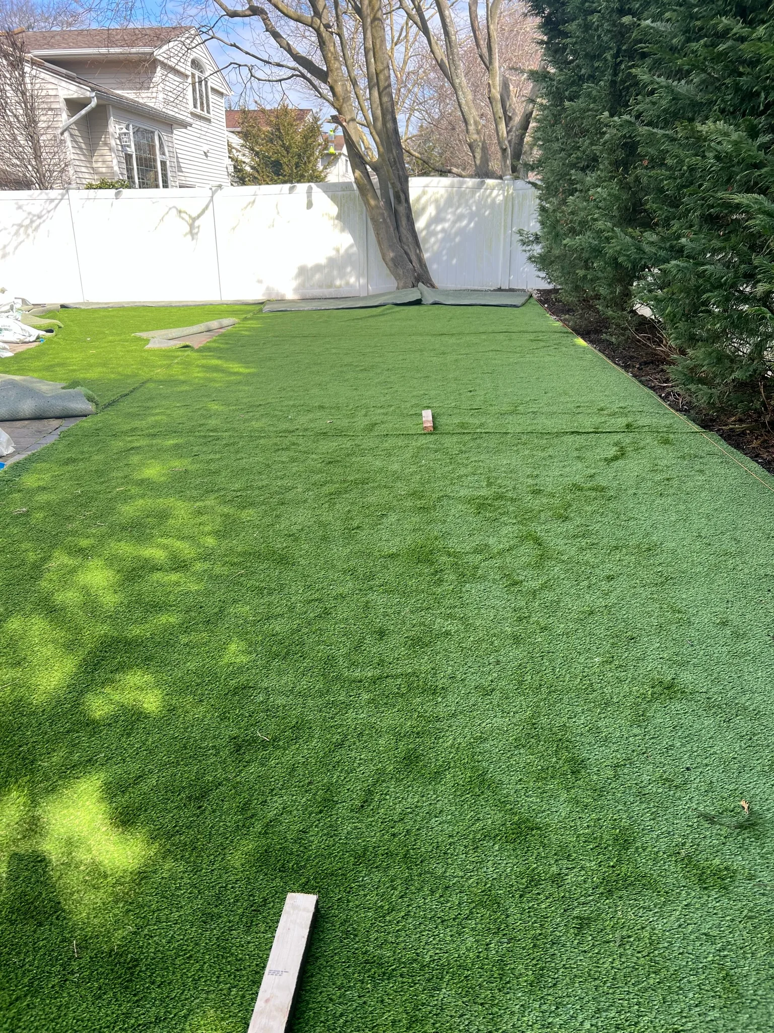CS6 — turf installation in progress